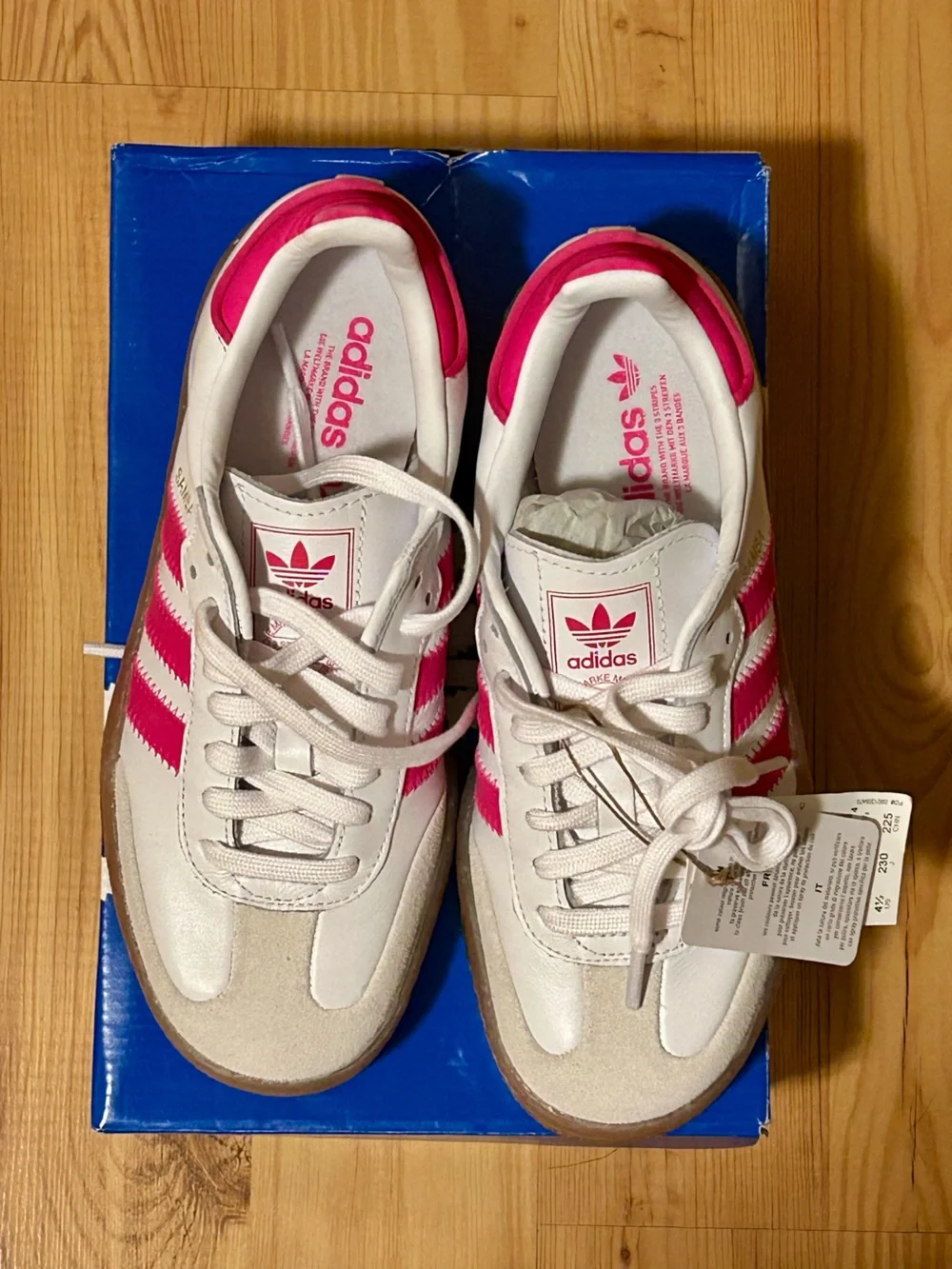 Adidas Samba White & Pink Women's Low-Top Sneakers